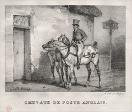 Postal Horses, 1823. Horace Vernet (French, 1789-1863). Lithograph
