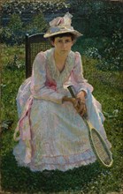 Mary Holland Bacher, 1891. Otto H. Bacher (American, 1856-1909). Oil on canvas; unframed: 90.6 x 57