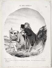 The Good Bourgeois, Plate 23: "But yes, my dear, I assure you that this gentleman is drawing a