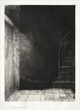 La Maison hantée:  I Saw a Large Pale Glimmer, 1896. Odilon Redon (French, 1840-1916). Lithograph
