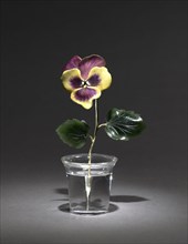Pansy, late 1800s - early 1900s. Firm of Peter Carl Fabergé (Russian, 1846-1920). Gold, jade,
