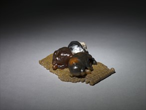 Puppies on a Mat, late 1800s-early 1900s. Firm of Peter Carl Fabergé (Russian, 1846-1920). Agate,