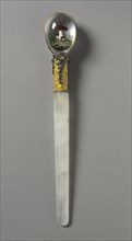 Paper Knife, c. 1860 ?. Russia, Saint Petersburg, 19th century. Blade: agate; collar: transparent