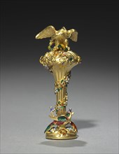 Hand Seal, c. 1839. Russia, St. Petersburg, 19th century. Gold with transparent enamels; overall: 7