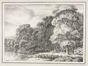 Woodland Scenery with Lake, 1811-1816. Johann Nepomuk Strixner (German, 1782-1855). Lithograph