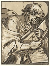St. Matthias, 1623-30. Ludolph Büsinck (German, 1590-1669). Chiaroscuro woodcut
