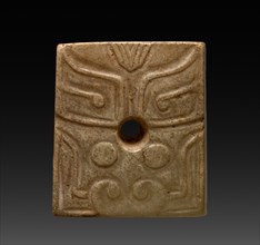 Prismatic Bead with Ogre Mask, 11th-10th Century BC. China, Western Zhou dynasty (c. 1046-771 BC).