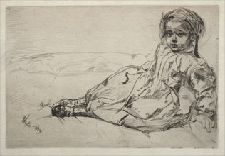 Bibi Valentin, 1859. James McNeill Whistler (American, 1834-1903). Etching; sheet: 25.4 x 19.7 cm