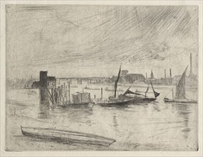 Early Morning Battersea, 1861. James McNeill Whistler (American, 1834-1903). Etching; sheet: 17.8 x