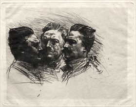 Henry Becque. Auguste Rodin (French, 1840-1917). Drypoint; platemark: 15.6 x 19.9 cm (6 1/8 x 7