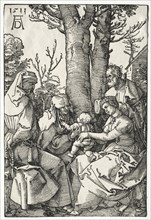 The Holy Family with Joachim and Anna, 1511. Albrecht Dürer (German, 1471-1528). Woodcut