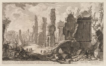 Antiquities of Rome:  The Appian Way. Giovanni Battista Piranesi (Italian, 1720-1778). Etching and