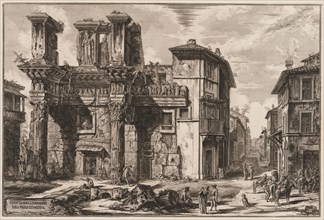 Views of Rome:  Forum of Nerva. Giovanni Battista Piranesi (Italian, 1720-1778). Etching