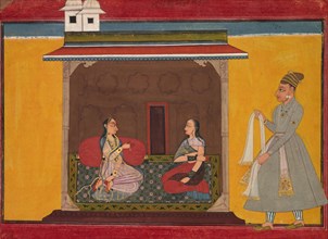 The Heroine Who is Faithfully Loved:  Leaf from a Rasamanjari, c. 1710. India, Pahari, Nurpur, 18th