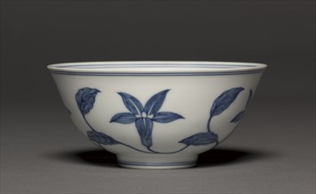 Bowl with Lily Scrolls, 1465-1487. China, Jiangxi province, Jingdezhen, Ming dynasty (1368-1644),