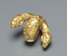 Hair Ringlet with Ram Head, c. 4th Century BC. Greece, Hellenistic period. Gold; overall: 3.5 cm (1