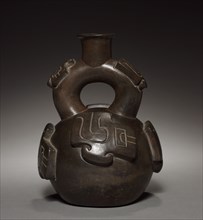 Vessel with Stirrup Spout, 500-200 BC. Peru, North Coast, Cupisnique style (1200-200 BC).