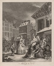 The Four Times of Day, 1738. William Hogarth (British, 1697-1764). Engraving