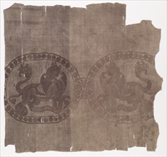 Fragment, 900s. Iran or Iraq ?, Buyid period, 10th century. Twill weave; silk; overall: 72.5 x 68.5