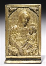 Pax with the Madonna and Child, 1400s. Follower of Antonio Rossellino (Italian, 1427-1479 ). Gilt