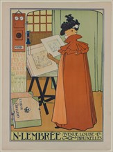 Poster for the Lembrée Gallery, 1897. Theo van Rysselberghe (Belgian, 1862-1926). Color lithograph;