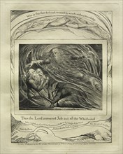 The Book of Job:  Pl. 13, Then the Lord answered Job out of the Whirlwind, 1825. William Blake