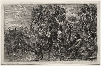 Le Passage du gué, 1634. Claude Lorrain (French, 1604-1682). Etching