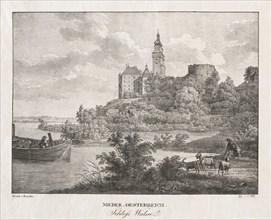 Nieder-oesterreich, Schloss Walseel. Jakob Alt (Austrian, 1789-1872). Lithograph
