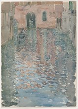 Venetian Canals, c. 1898. Maurice Prendergast (American, 1858-1924). Watercolor; sheet: 35.2 x 25.2