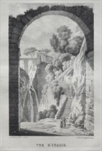 Vue d'Italie, 1820. Godefroy Engelmann (French, 1788-1839). Lithograph; image: 19.5 x 12.5 cm (7