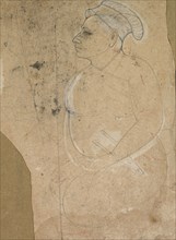 Portrait of an Aging Man, c. 1700. Northern India, Himachal Pradesh, Guler. Ink and opaque white