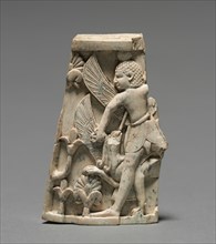 Decorative Plaque: Man; and Griffin in Combat, 900-800 BC. Phoenician, Iraq, Nimrud, 9th-8th