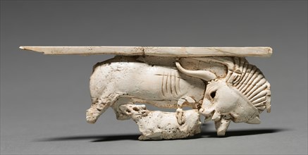 Decorative Plaque: Cow Nursing Its Calf, 900-800 BC. Phoenician, Iraq, Nimrud, 9th-8th Century BC.