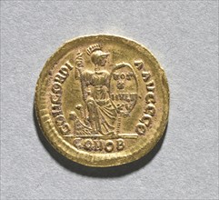 Solidus of Theodosius I the Great (reverse), c. 383-388. Byzantium, Constantinople, Byzantine