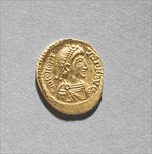 Solidus of Arkadios (obverse), 395-408. Byzantium, Constantinople, Byzantine period, late 4th-early