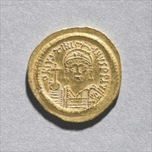 Solidus of Justinian I (obverse), c. 545-565. Byzantium, Constantinople, Byzantine period, 6th