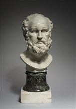 A Philosopher, 1662. Pierre Puget (French, 1620-1694). Marble; overall: 39.4 x 22.6 x 25.4 cm (15