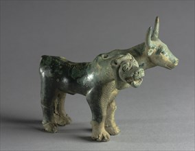 Composite Lion and Bull, 1500-1000 BC. Iran, 1500-1000 BC. Bronze, cast; overall: 11.4 x 9.7 x 14.8