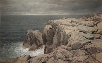 Cormorant Cliff, Jamestown, Rhode Island, 1877. William Trost Richards (American, 1833-1905).