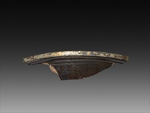 Fragment of a Lacquer Tray, 9-24. China, excavated at Lolang, Xin dynasty (9-23). Lacquer; overall: