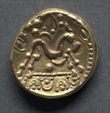 Gallo-Belgic type E (known as the Morini type) Stater (obverse), c. 57-45 B.C.. England (Ancient