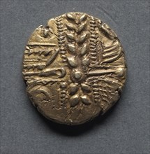 Catuvellaunian Stater (obverse), c. 40-20 B.C.. England (Ancient Britain), 1st century B.C.. Gold
