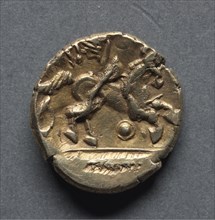 Catuvellaunian Stater (reverse), c. 40-20 B.C.. England (Ancient Britain), 1st century B.C.. Gold