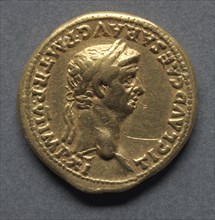 Aureus (obverse), 47-48. England, Roman, Claudius I, 41-54 A.D.. Gold; diameter: 2 cm (13/16 in.)