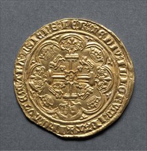 Noble (reverse), 1363-1369. England, Edward III, 1327-1377. Gold
