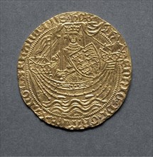 Noble (obverse), 1422-1461. England, Henry VI, 1422-1461 (restored 1470-1471). Gold