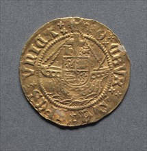 Half Angel (reverse), 1526-1544. England, Henry VIII, 1509-1547. Gold