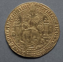 Sovereign (obverse), 1553. England, Mary, 1553-1554. Gold
