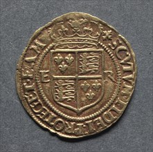 Halfcrown (reverse), 1560-1561. England, Elizabeth I, 1558-1603. Gold