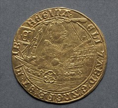 Ryal (obverse), 1583-1584/85. England, Elizabeth I, 1558-1603. Gold